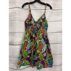 3 Angels Vintage-Style Floral Multicolor Sundress Size L